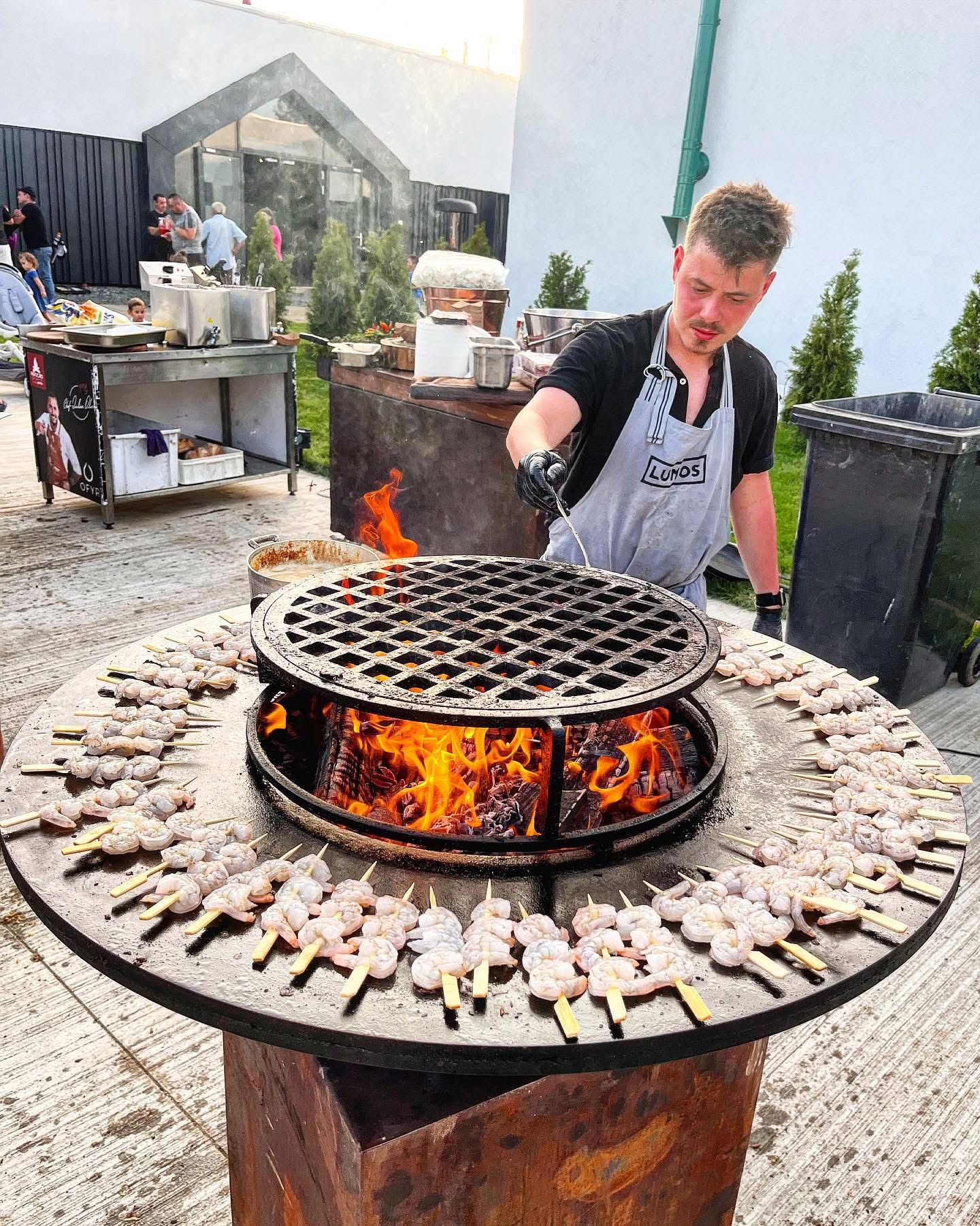 Grătar cu jar și creveți